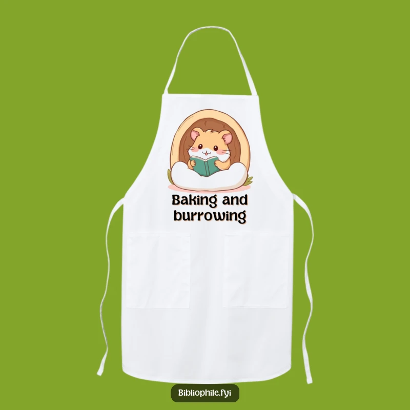 Funny Hamster Reading Apron: Cook and Cuddle with Books
