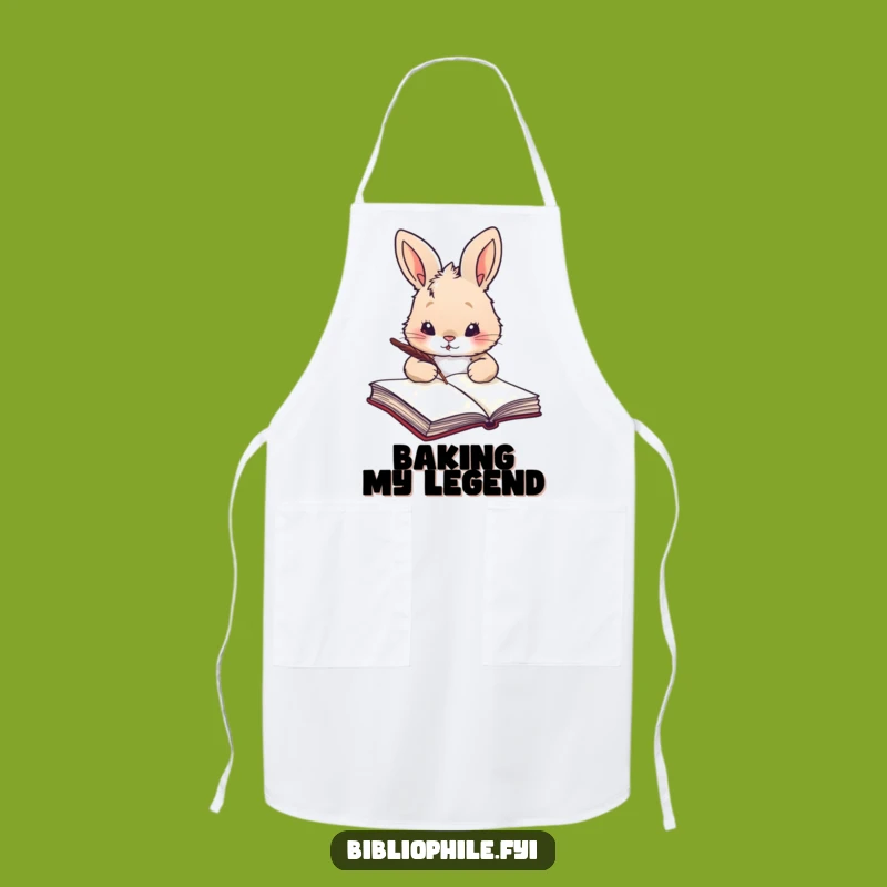 Funny Rabbit Quill Apron: Cook Up Your Next Story with Literary Flair