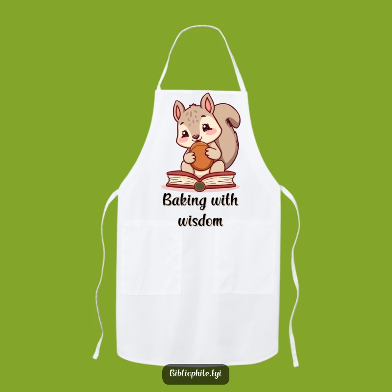 Funny Squirrel Apron, a Hilarious Kitchen Accessory for Book-Loving Chefs