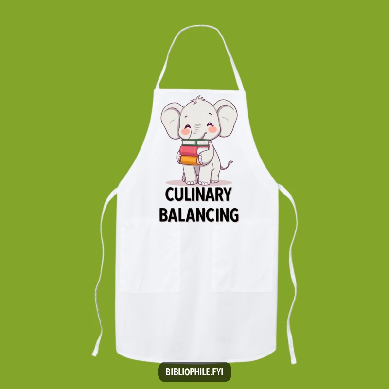 Funny Elephant Apron: Kitchen Balance, Cheerful Cooking Attire for Wise Cooks