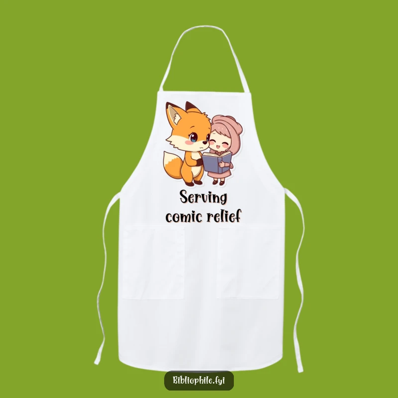 Funny Fox & Book Friend Apron - Kitchen Fun for Story Lovers