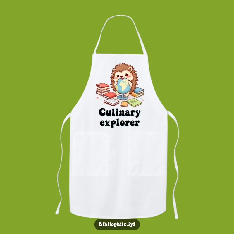 Funny Hedgehog Apron: Kitchen Globe Roller, Cheerful Cooking Attire for Adventurous Cooks