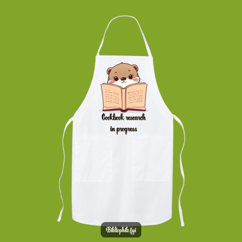 Funny Otter Apron: Kitchen Novel Peek, Hilarious Cooking Attire for Book-Loving Chefs
