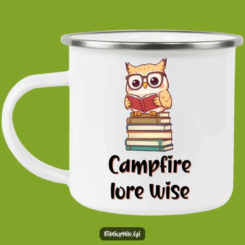 Funny Kawaii Owl Campfire Mug: Wise Sips Outdoors