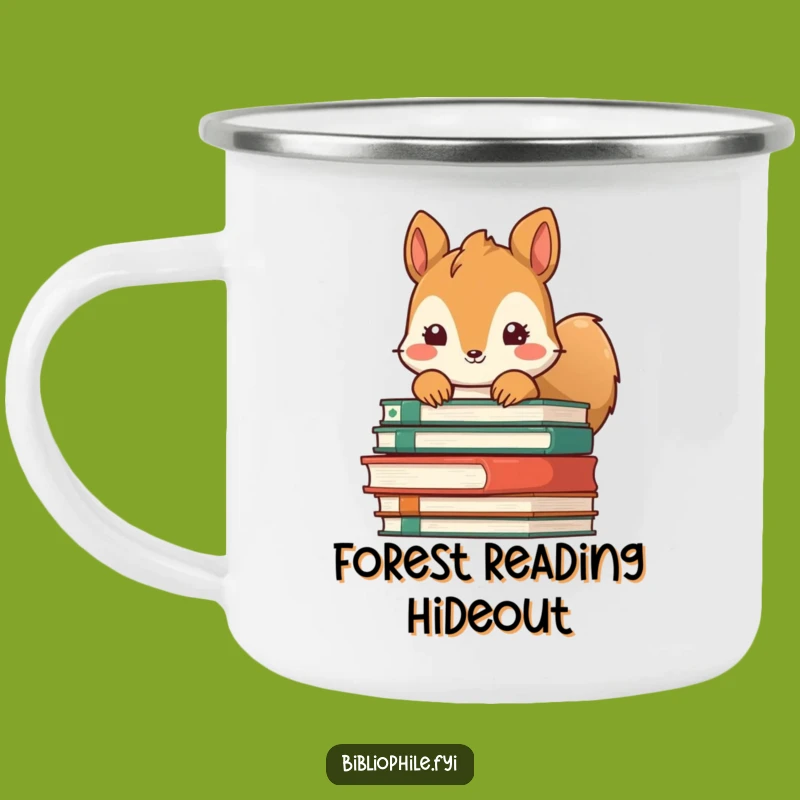 Funny Squirrel Book Hideout Camping Mug: Adventure and Books for the Outdoorsy