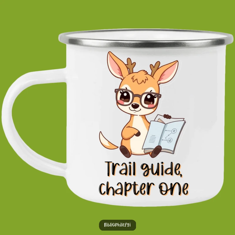 Funny Deer Scholar Camping Mug: Intellectual Fuel for Outdoor Adventures