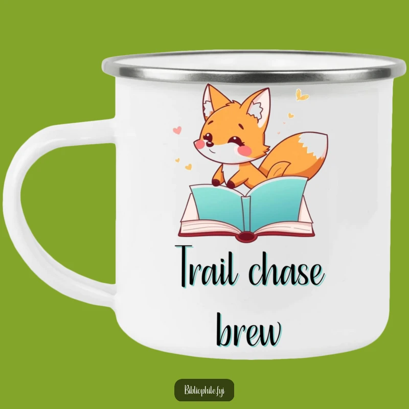 Funny Fox Camping Mug: Metal Fox Bookmark Cup, Hilarious Outdoor Reader Gift