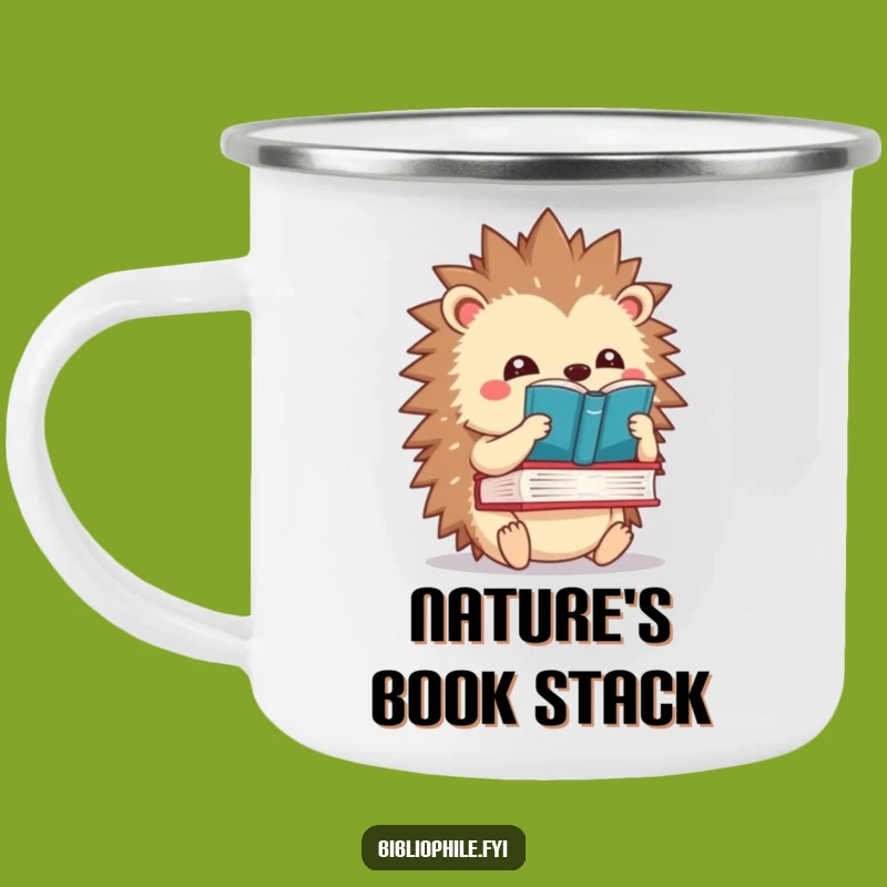 Funny Kawaii Hedgehog Camping Mug - Balance Your Drink on the Go