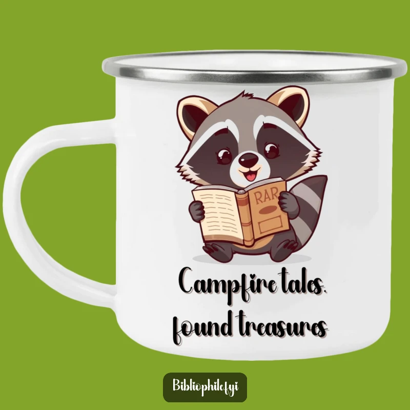 Funny Raccoon Rare Book Camping Mug: Adventure Fuel for Collectors