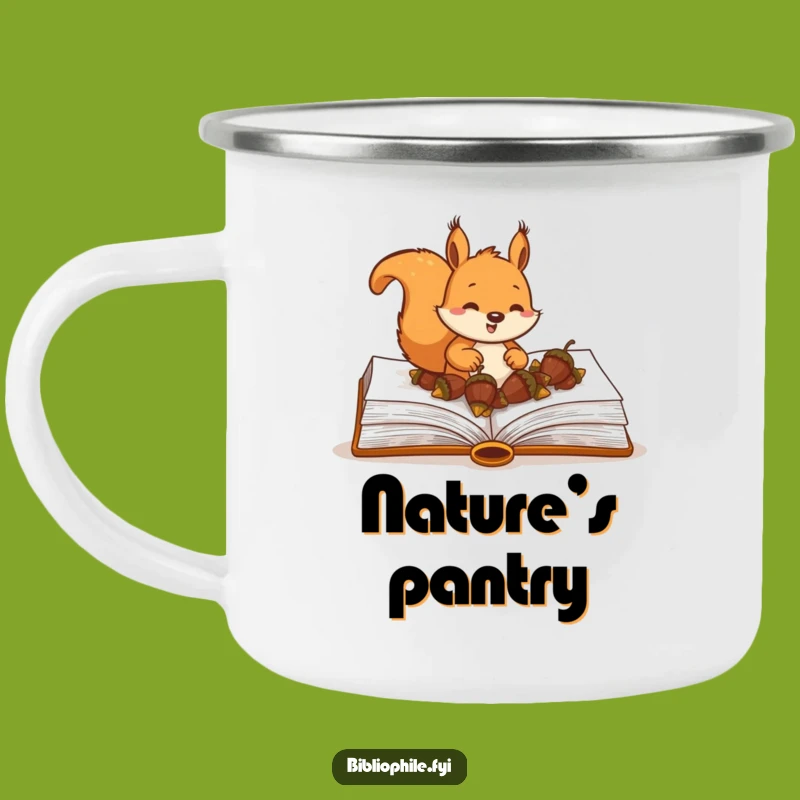 Funny Squirrel Camping Mug: Metal Squirrel Acorn Cup, Hilarious Outdoor Reader Gift