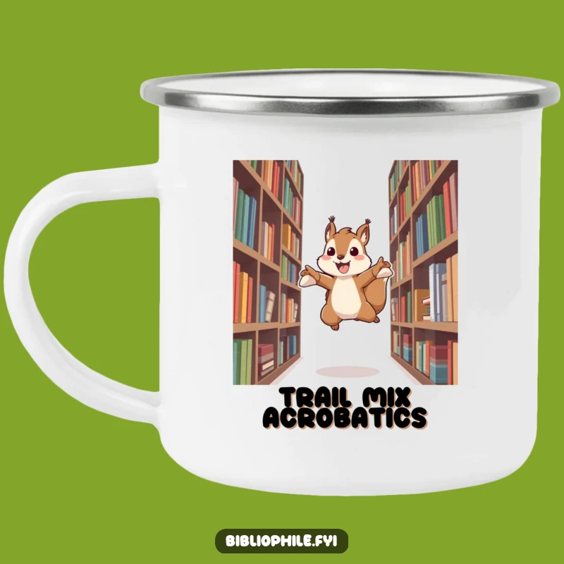 Funny Energetic Squirrel Camping Mug: Humorous Outdoor Gift for Lively Campers