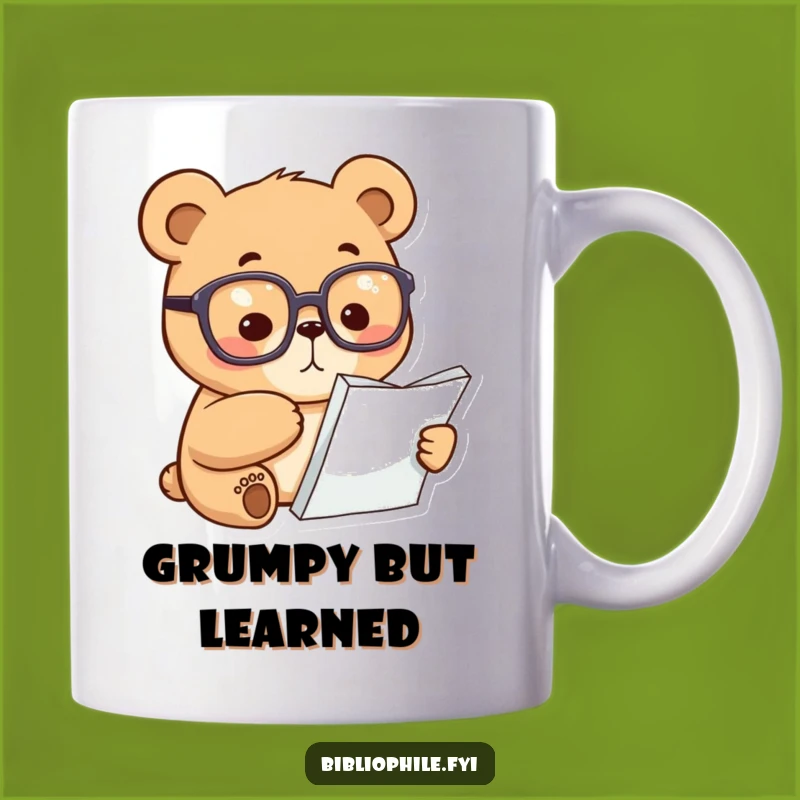 Funny Bear Scholar Mug: Focused Reader, Perfect Funny Gift for Smarty Pants