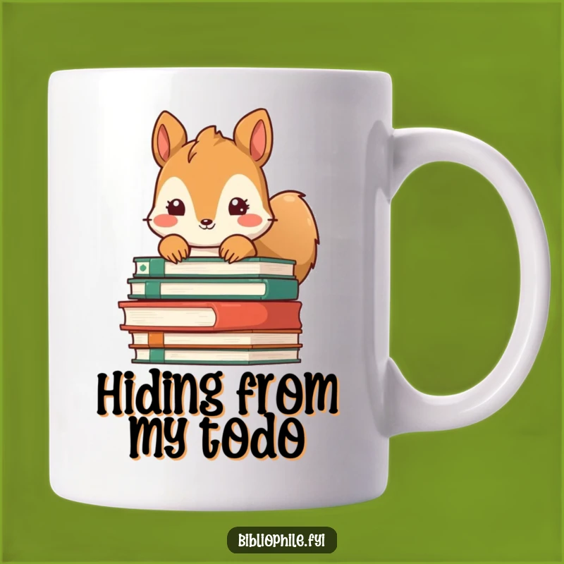 Funny Squirrel Book Hideout Mug: Hilarious Gift for Book Lovers and Nutty Readers