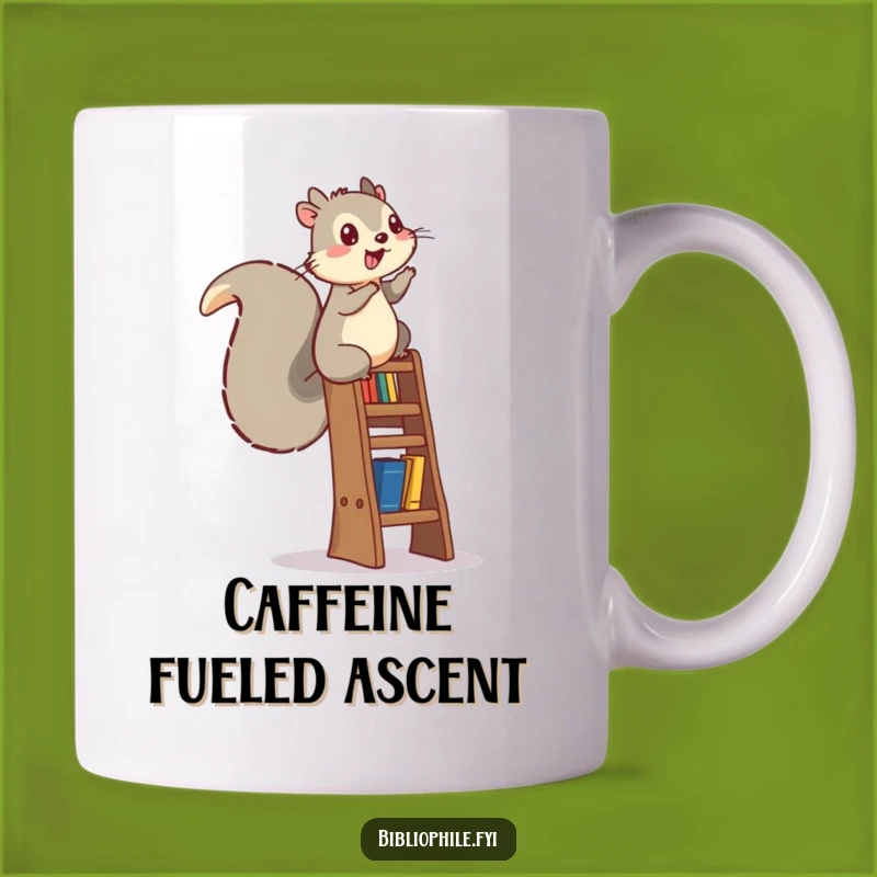 Funny Squirrel Bookshelf Mug: A Hilarious Gift for Energetic Readers
