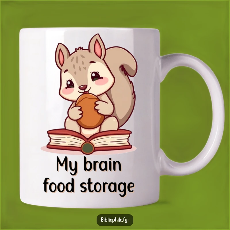 Funny Squirrel Bookworm Mug, a Hilarious Gift for Readers Who Love Cute Animals