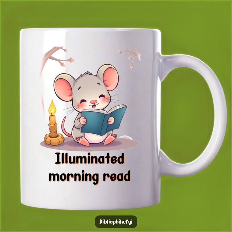 Funny Mouse Reading Mug, a Cozy and Hilarious Gift for Bookworms