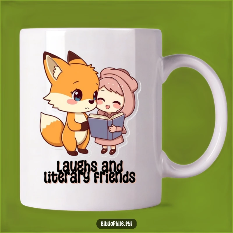 Funny Fox & Book Friend Mug - Hilarious Gift for Reading Buddies