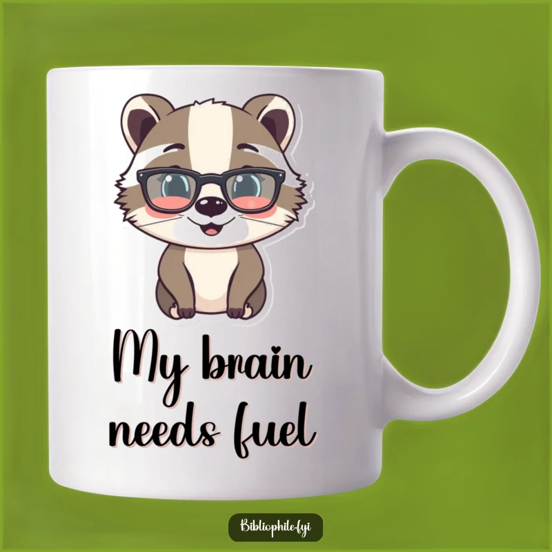Funny Badger Reading Glasses Mug - Perfect Bookworm Gift for Animal Lovers