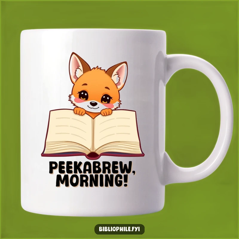 Funny Fox Puppy Mug: A Curious Creature's Perfect Gift for Book Lovers