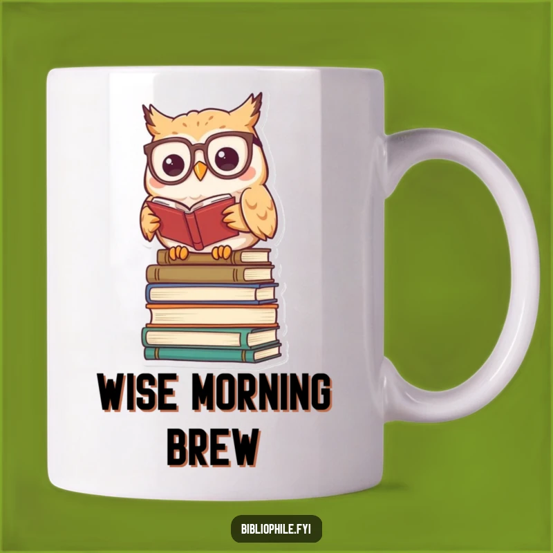 Funny Kawaii Owl Scholar Mug: Wise Gift for Book Lovers