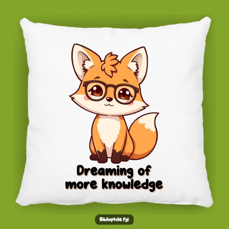 Funny Fox Scholar Pillow: Comfy Decor for a Cozy, Intellectual Vibe
