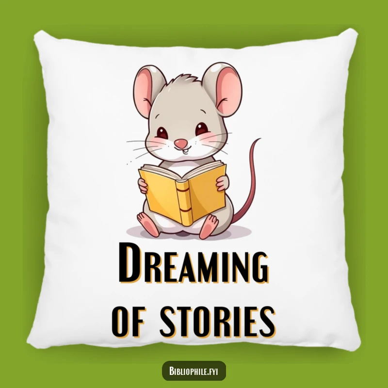 Funny Mouse Reading Upside Down Pillow: Cozy Comfort with a Hilarious Twist