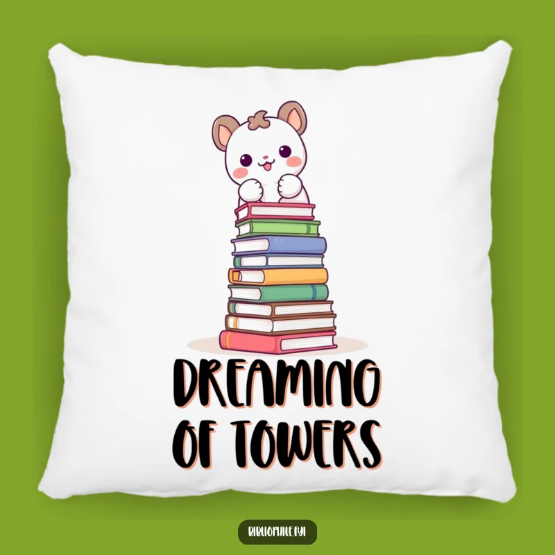 Cozy Funny Book Tower Pillow: Joyful Animal Stacking Comfort Gift