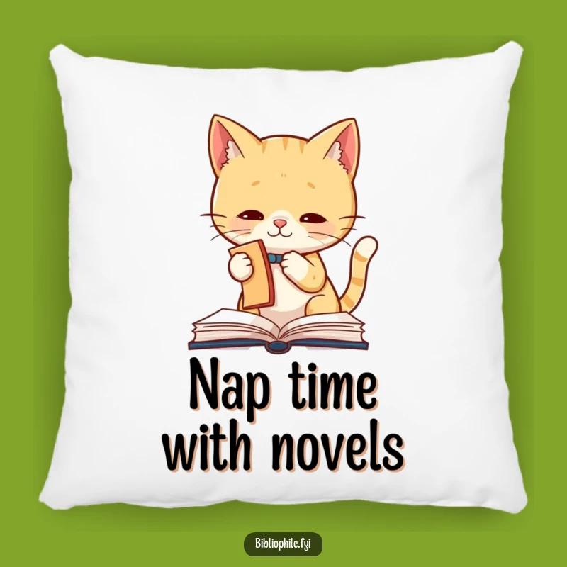 Funny Cat Bookmark Bandit Pillow: Cozy Cuddles and Hilarious Literary Vibes