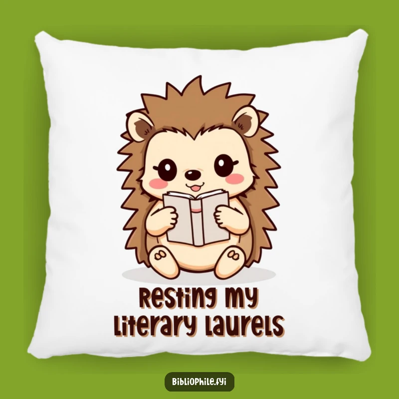 Funny Hedgehog Book Care Pillow: Cozy Comfort with Gentle Charm