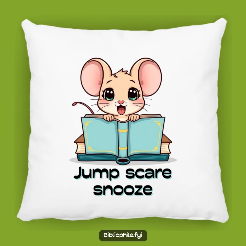 Funny Mouse Book Surprise Pillow - Cozy Comfort with a Literary Twist