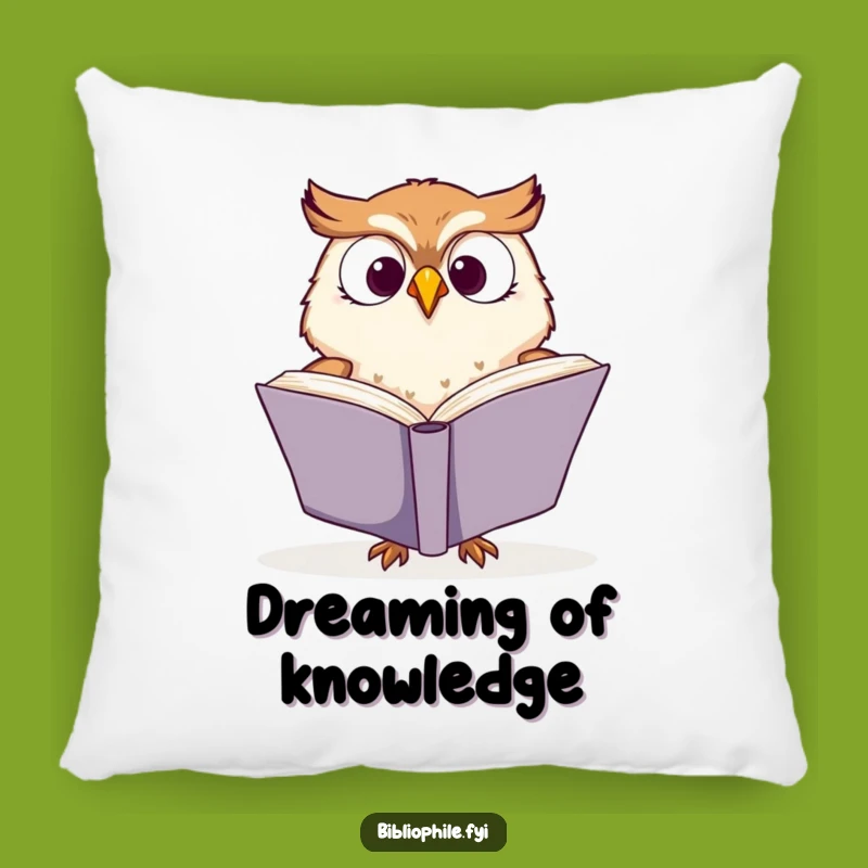 Funny Owl Reading Pillow - Comfy Bookworm Accent