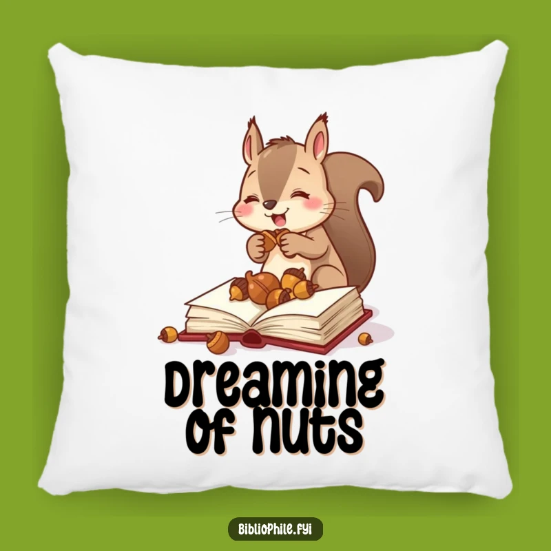 Funny Squirrel Stasher Pillow: Cozy Comfort for the Prepared