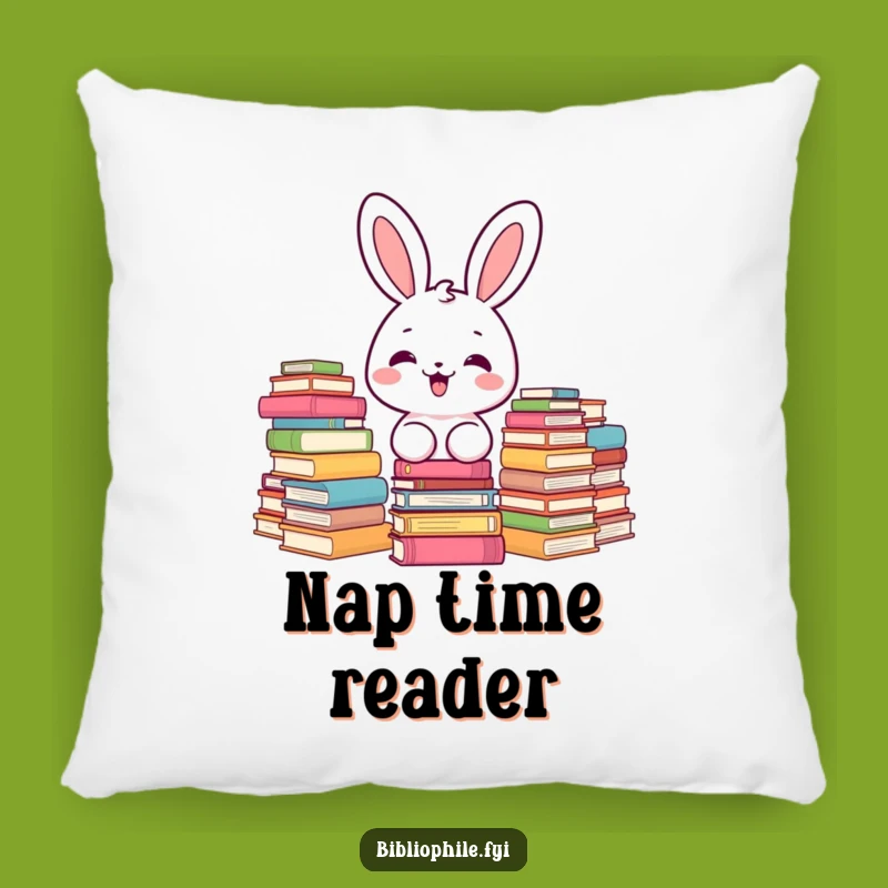Funny Kawaii Bunny Book Pillow: Cozy Reading Companion