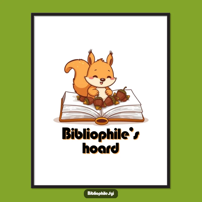 Funny Squirrel Digital Art: Acorn Burying Squirrel Printable, Hilarious Instant Reader Gift