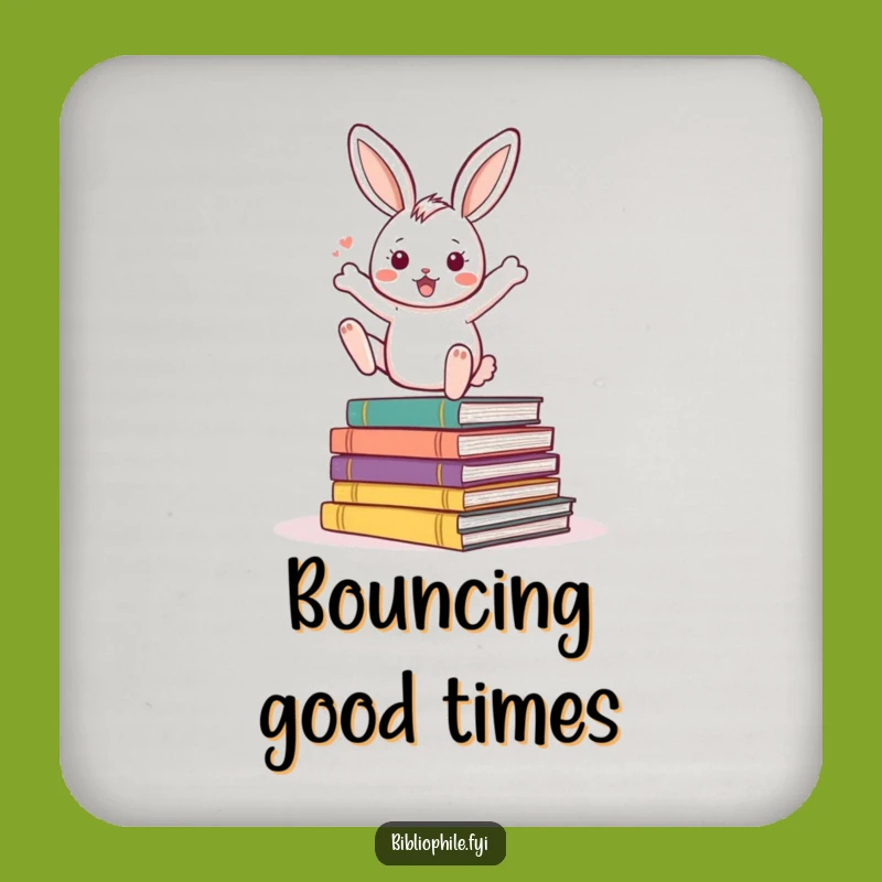 Funny Rabbit Coaster: Bouncing Rabbit Storybook Mat, Hilarious Reader Gift Set