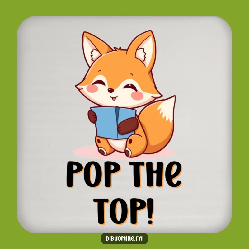 Funny Fox Pop-Up Discovery Drink Coaster: Humorous Protection with a Touch of Whimsy