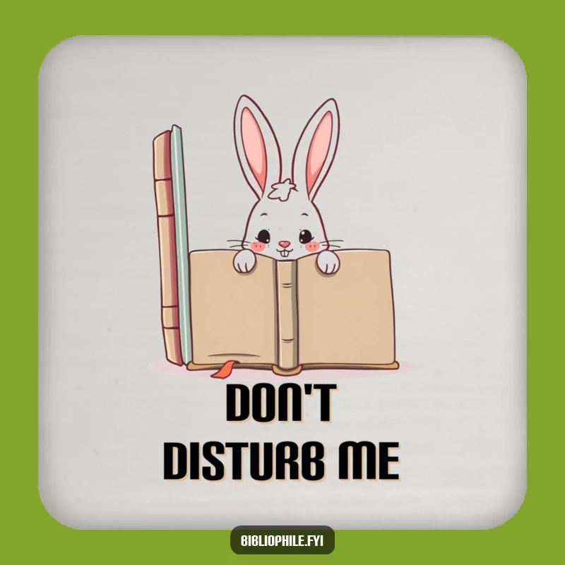 Funny Mischievous Rabbit Drink Coaster: Humorous Protection with Playful Charm