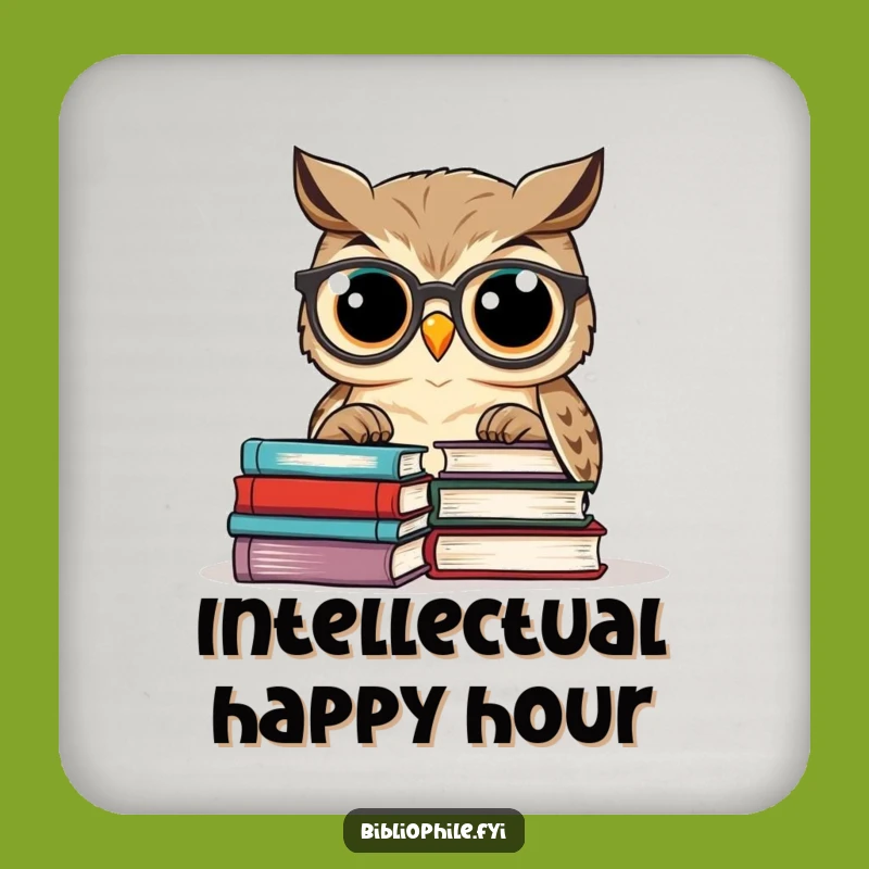 Funny Owl Coaster Set: Protect Surfaces with Scholarly Charm