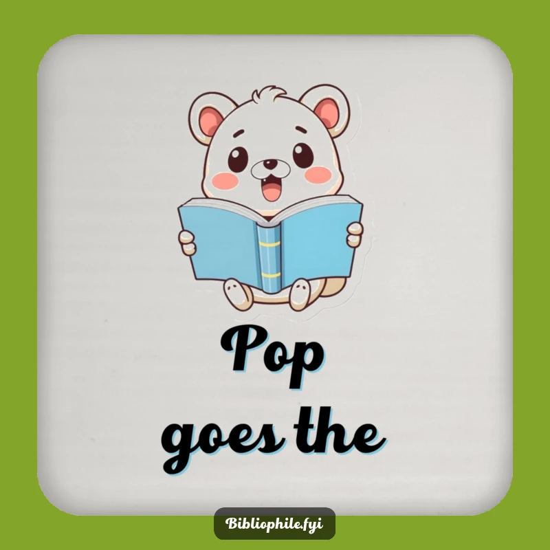Funny Surprise Coaster: Shocked Animal Pop-Open Book Drink Gift