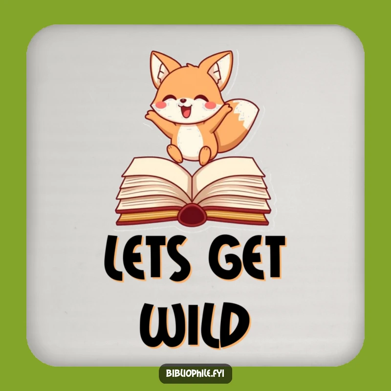 Funny Fox Book Coasters - Protect Your Table
