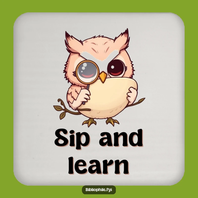 Funny Owl Monkler Coasters - Set of Smart Humor for Your Table
