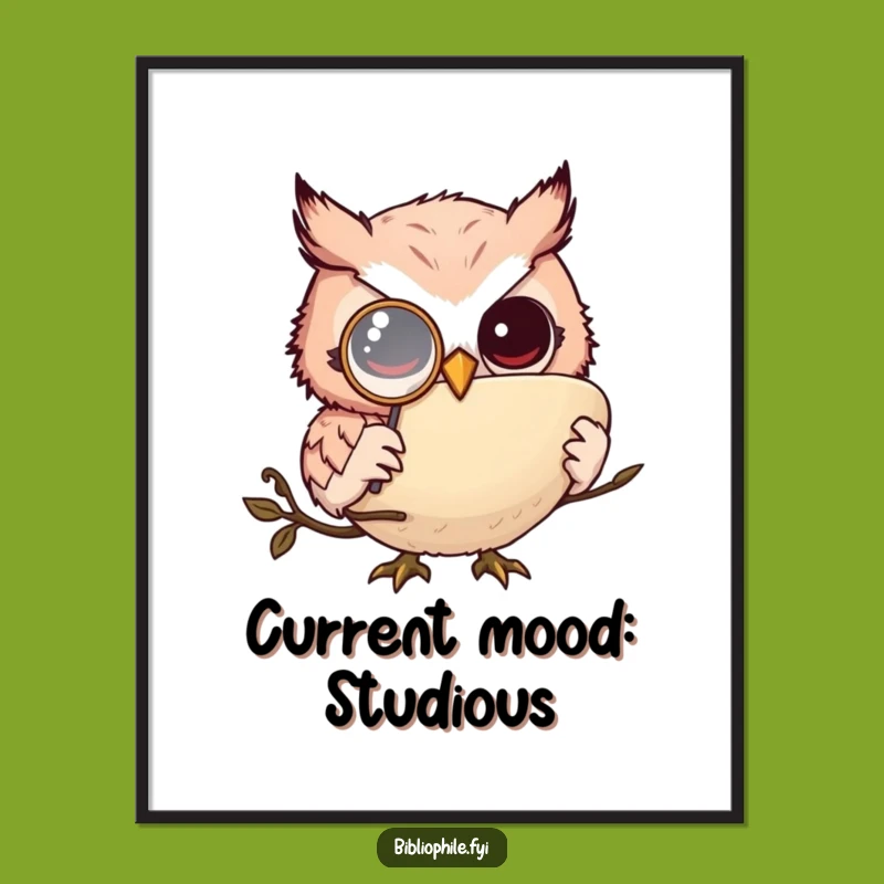 Funny Owl Monkler Poster - Witty Wall Art and Hilarious Gift