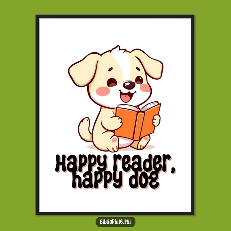 Funny Kawaii Dog Poster - Wagging Tales for Your Walls