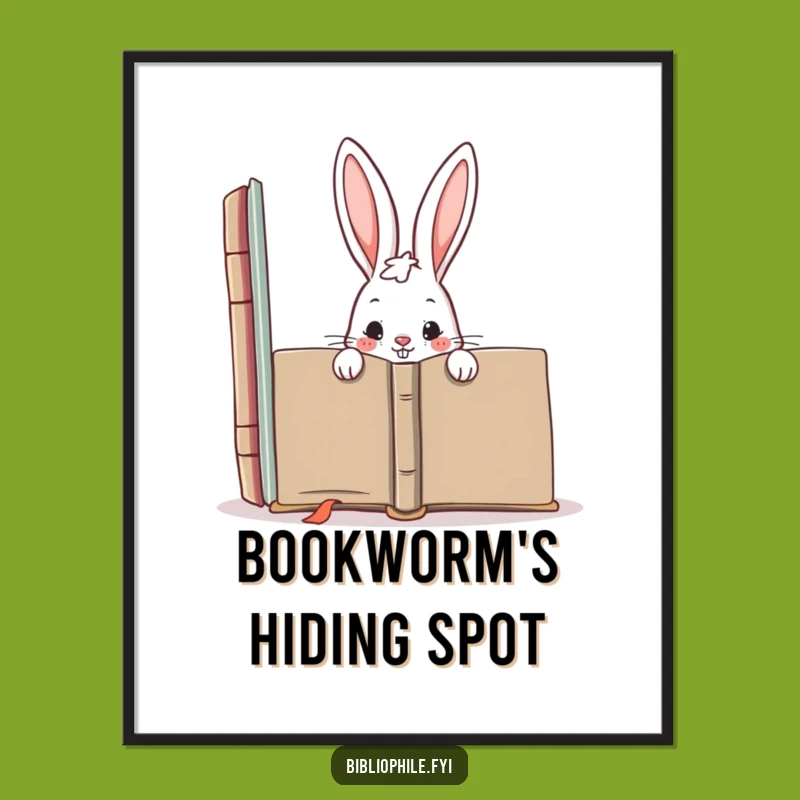 Funny Mischievous Rabbit Poster: Whimsical Wall Art for Playful Spaces