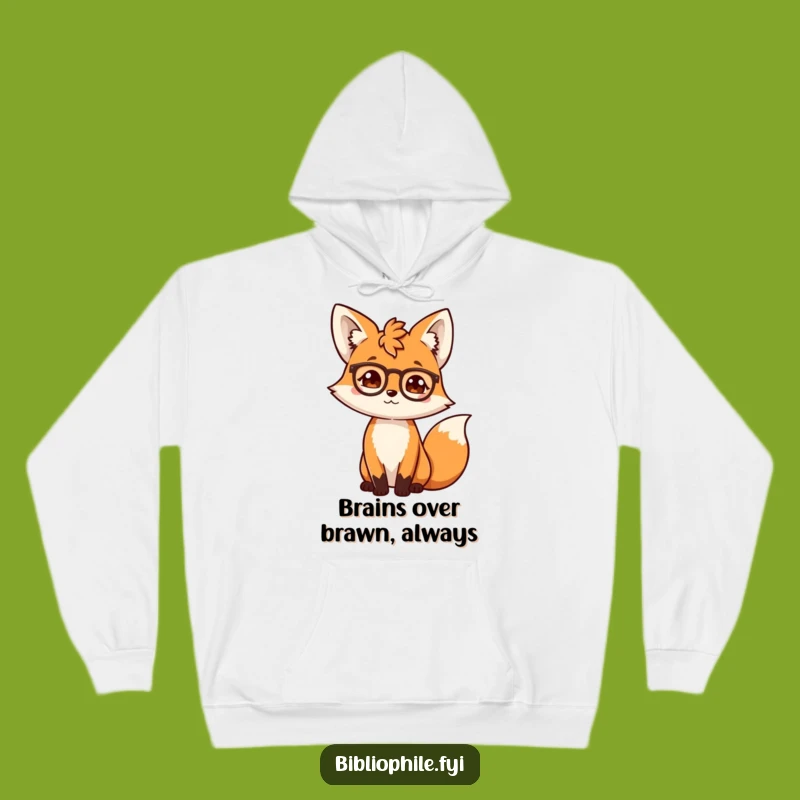 Cozy Funny Scholarly Fox Hoodie: The Ultimate Gift for Readers