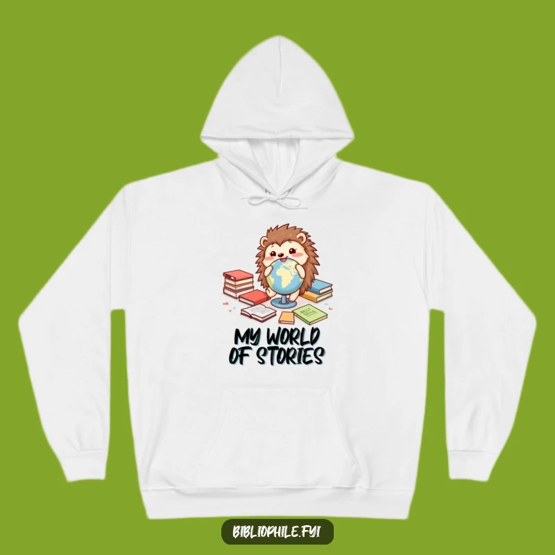 Funny Hedgehog Hoodie: Cozy Globe Adventure, Warm and Cheerful Explorer Gift