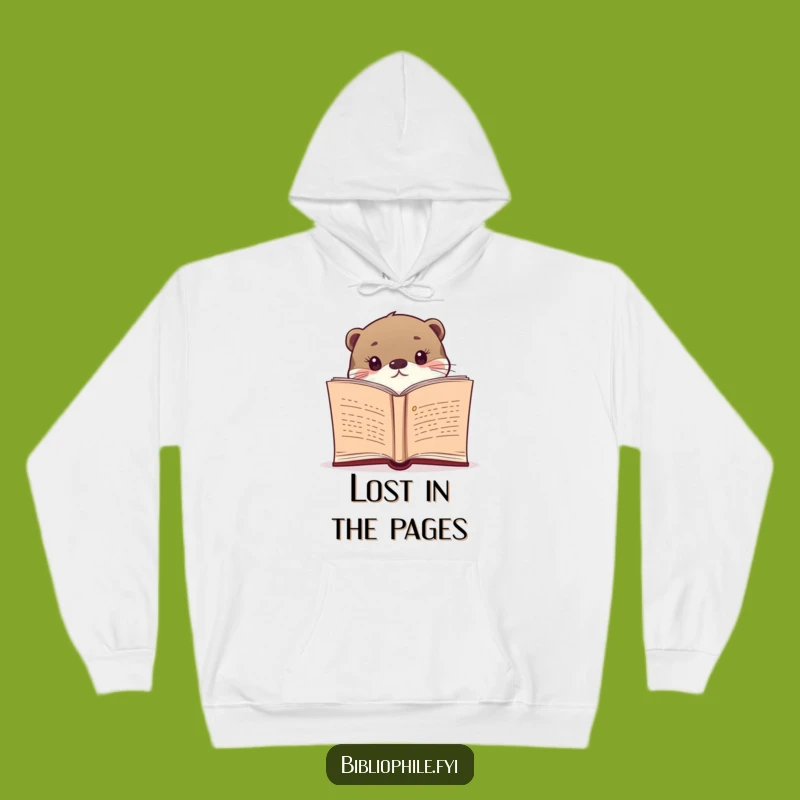 Funny Otter Hoodie: Cozy Novel Peek, Warm and Hilarious Gift for Avid Readers
