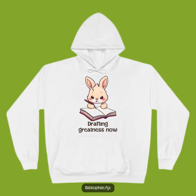Funny Rabbit Quill Hoodie: Cozy Up and Get Creative with Literary Humor