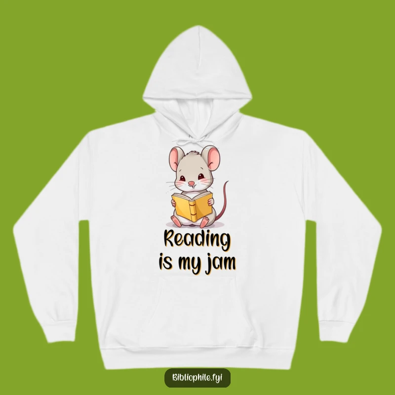 Cozy Funny Mouse Reading Upside Down Hoodie: Warmth and Whimsy Combined