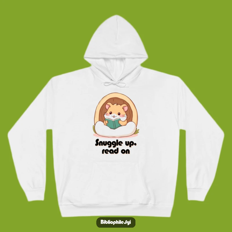 Funny Hamster Reading Nook Hoodie: Stay Warm and Cozy